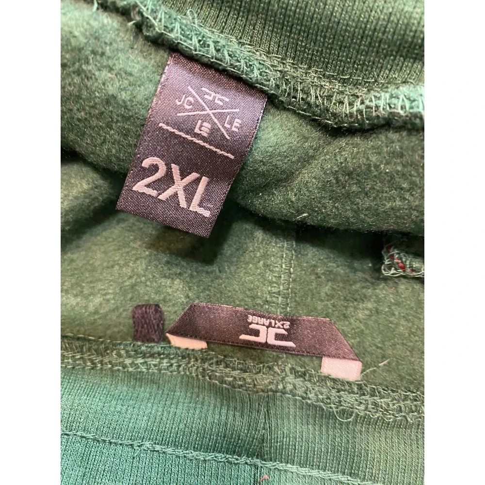 Jordan Craig Track Pants 2XL Green Red Stripe Joggers Zip Ankle Athletic - Picture 9 of 10